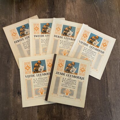 Leesboekjes M B Hoogeveen Aap Noot Mies 1 t/m 6